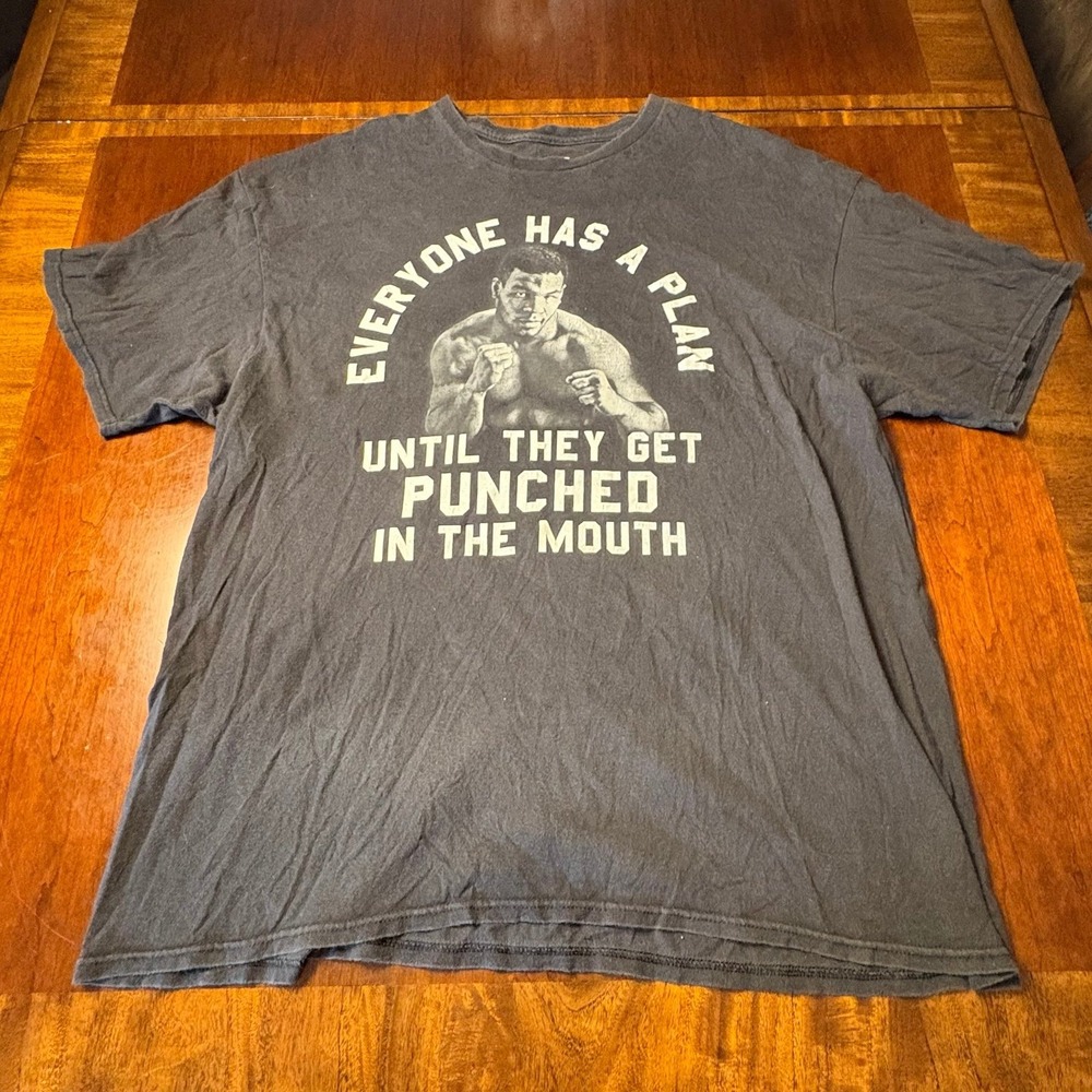 Mike Tyson "Everyone Has a Plan Until They Get Punched in the Mouth" Tee 2XL